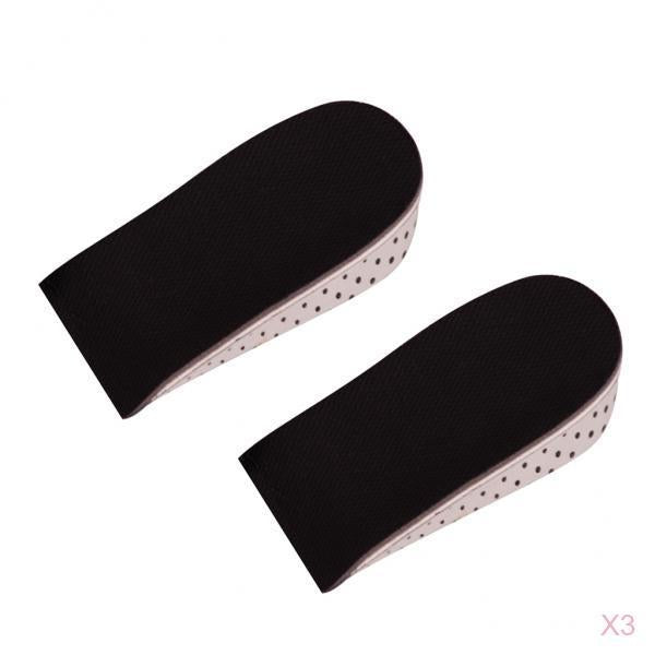 3Pairs Breathable Adjustable Memory Foam Height Increase Insoles for Sports