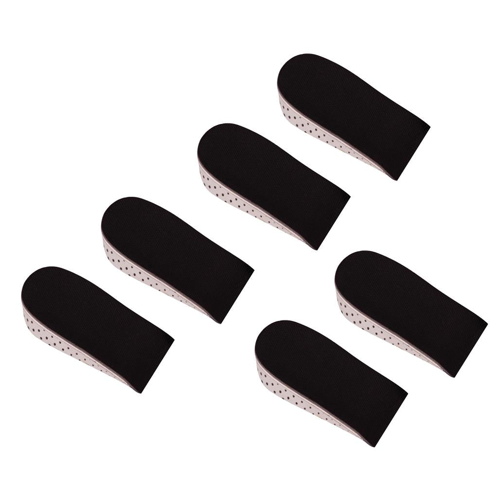 3Pairs Breathable Adjustable Memory Foam Height Increase Insoles for Sports