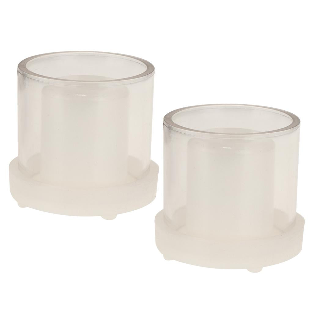 2Pcs Plastic Cylinder Shape Candle Mould Tealight Mold Candle Making 50x50mm