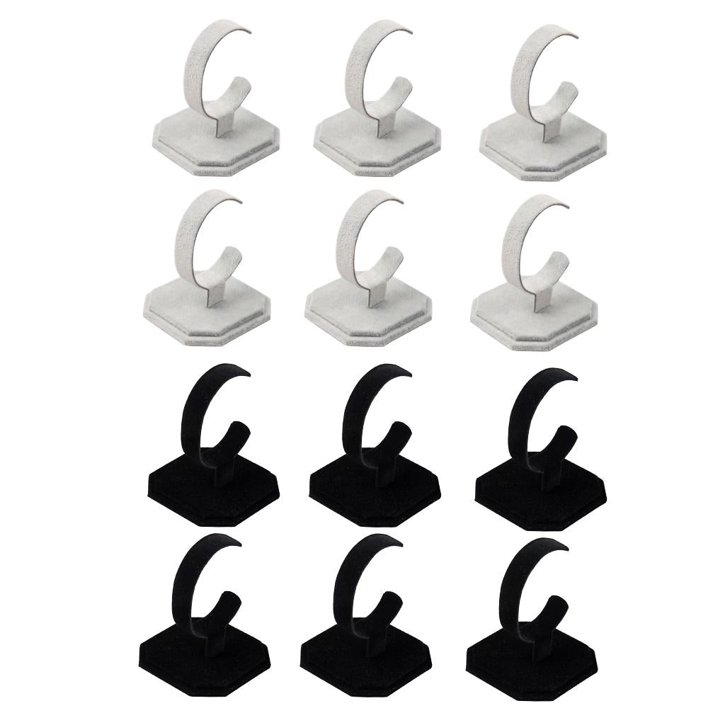 12Pieces Velvet Jewelry Display Stand Bracelet Wrist Watch Stand Holder