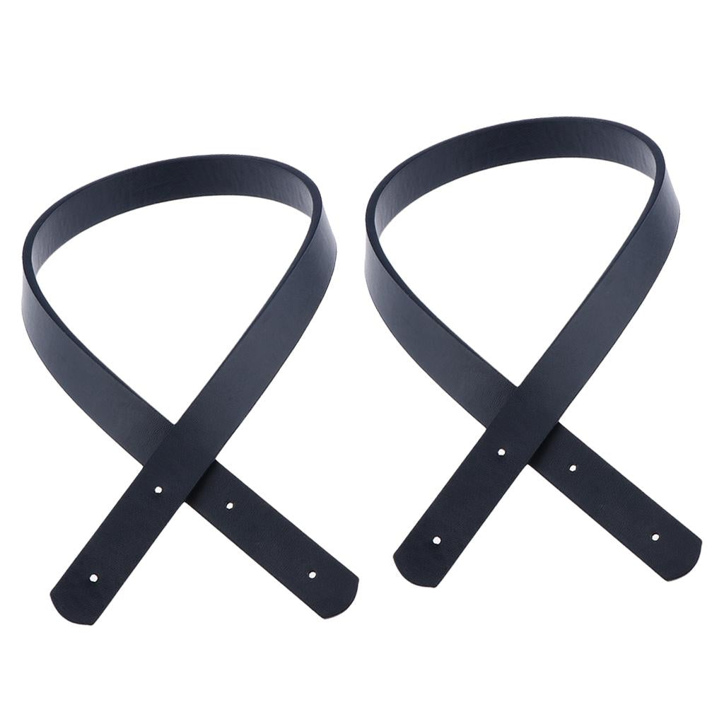 2 Pieces Detachable Repalcement Handbag Handle Bag Belt DIY Accessories Navy