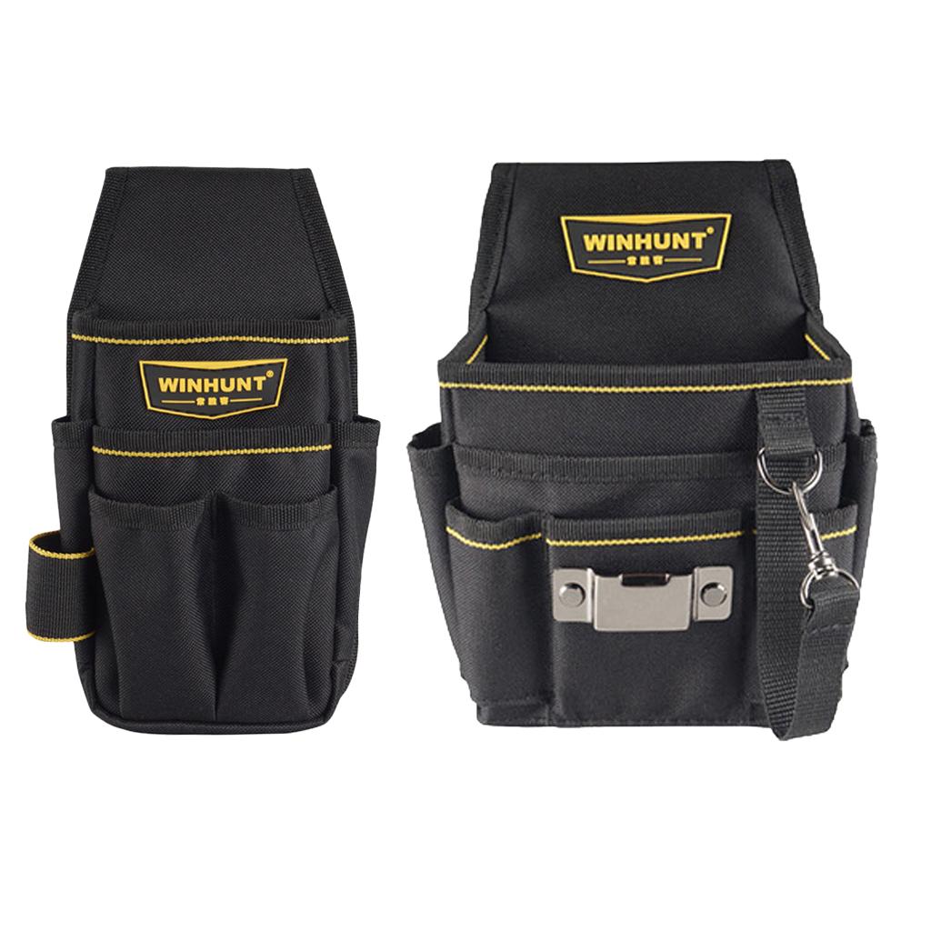 2Pcs Electrical Tool Bag Waist Hanging Belt Holder Storage Tote Pockets