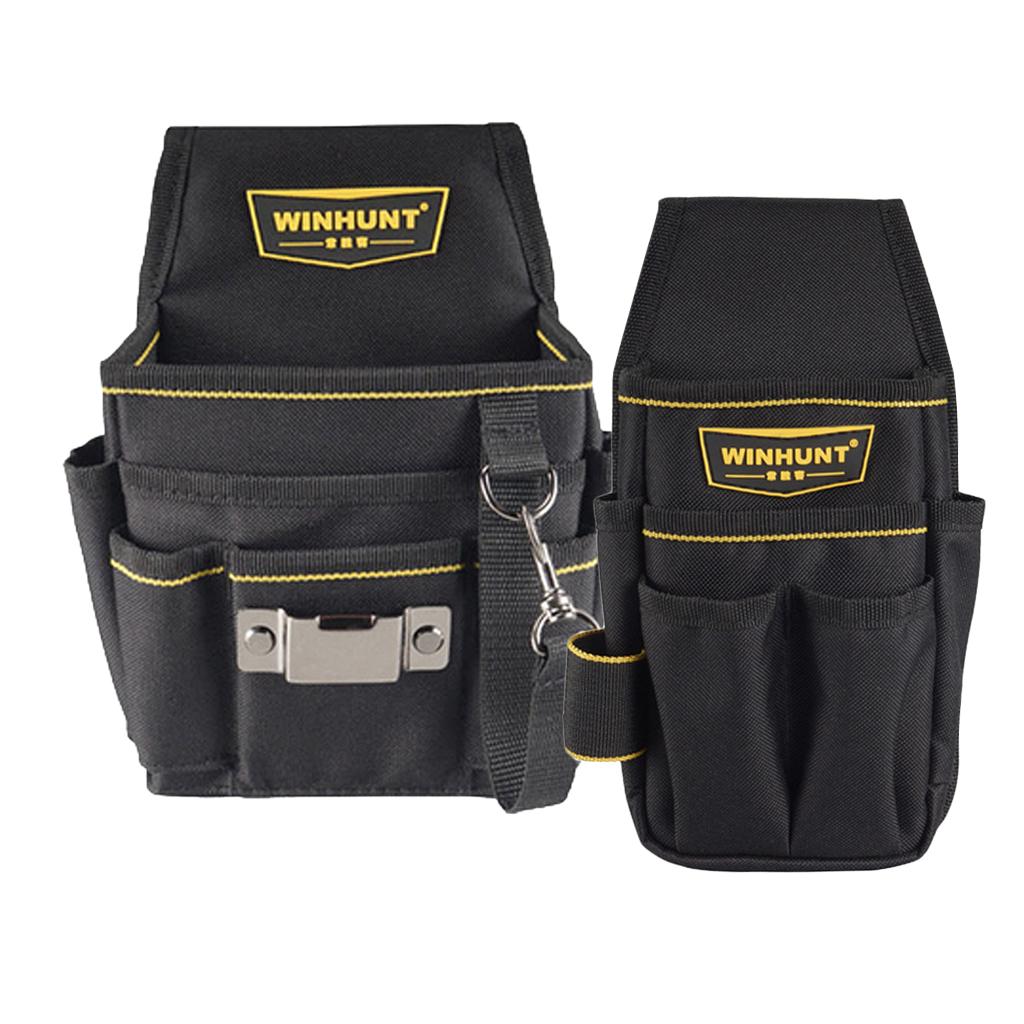 2Pcs Electrical Tool Bag Waist Hanging Belt Holder Storage Tote Pockets