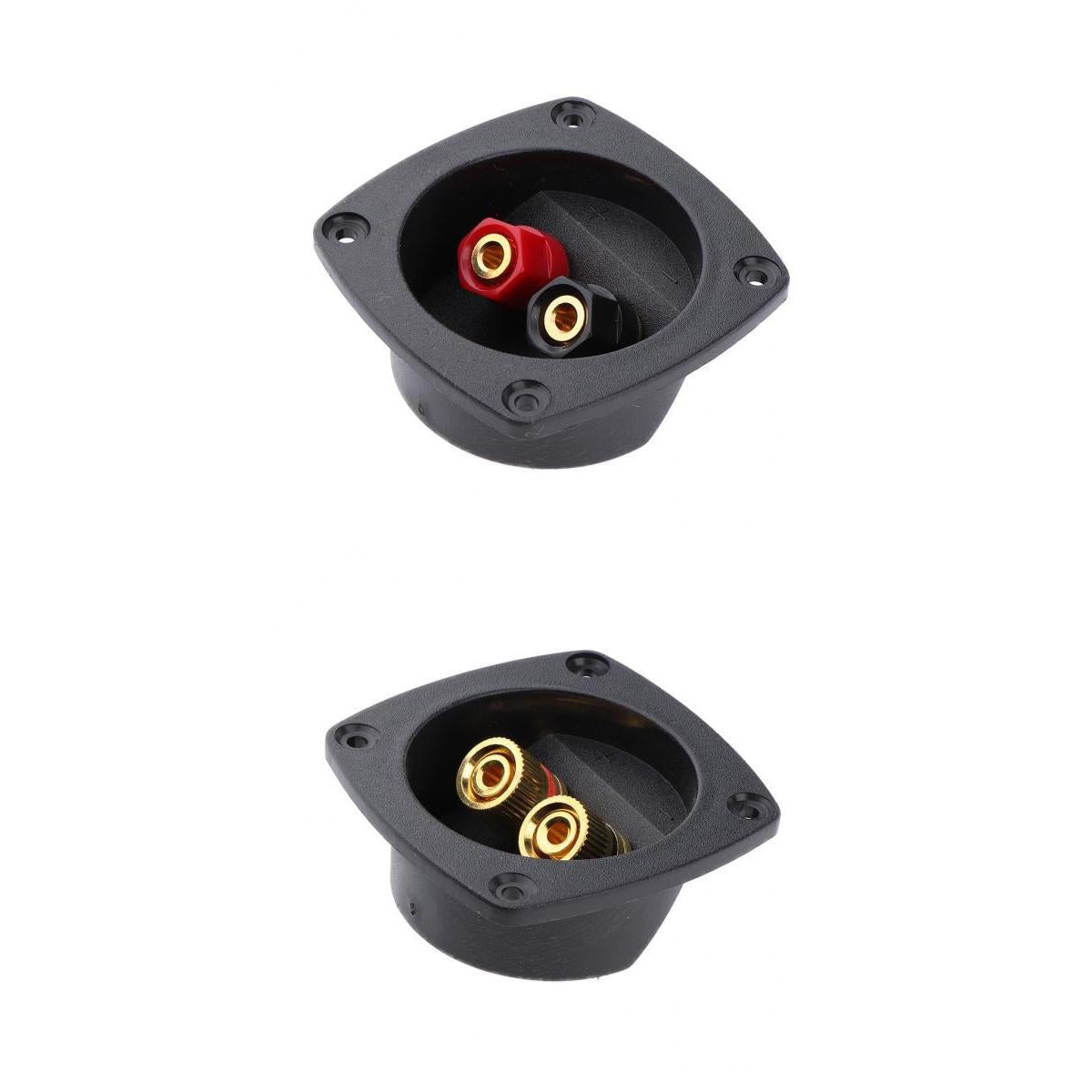 2x Speaker Box Terminal Round Spring Cup Connector Subwoofer Enclosure