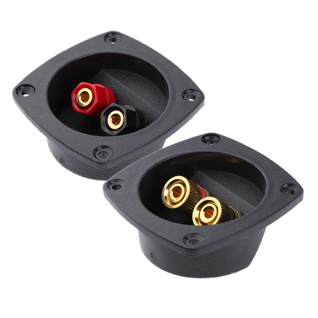 2x Speaker Box Terminal Round Spring Cup Connector Subwoofer Enclosure