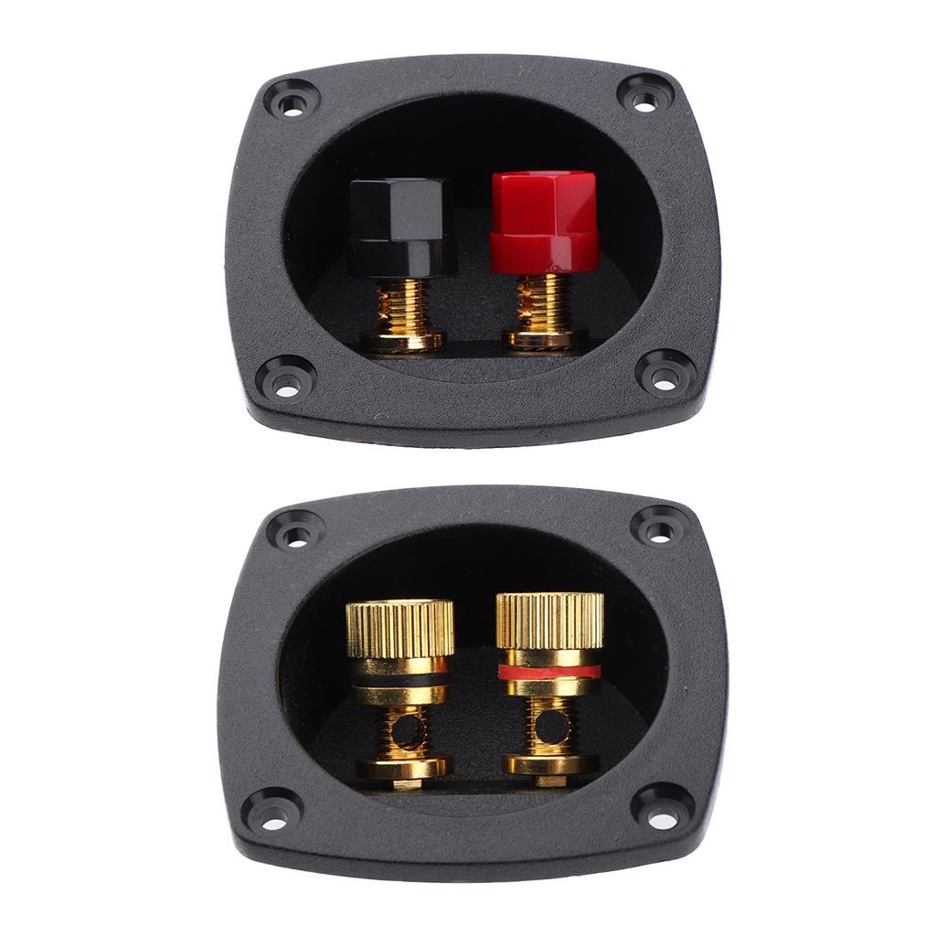2x Speaker Box Terminal Round Spring Cup Connector Subwoofer Enclosure