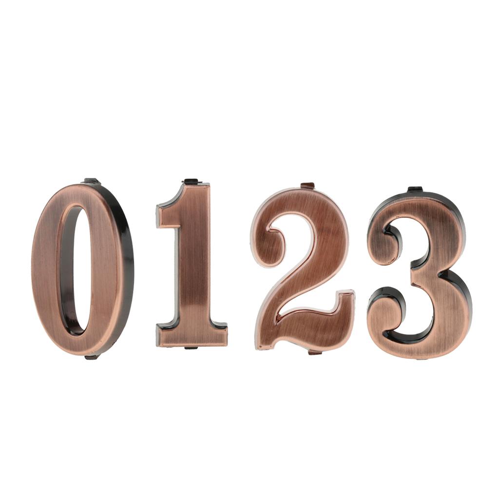 0 1 2 3 ABS Plastic House Door Number Sign Plaque DIY Digit Number