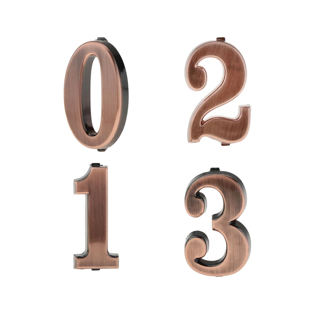 0 1 2 3 ABS Plastic House Door Number Sign Plaque DIY Digit Number