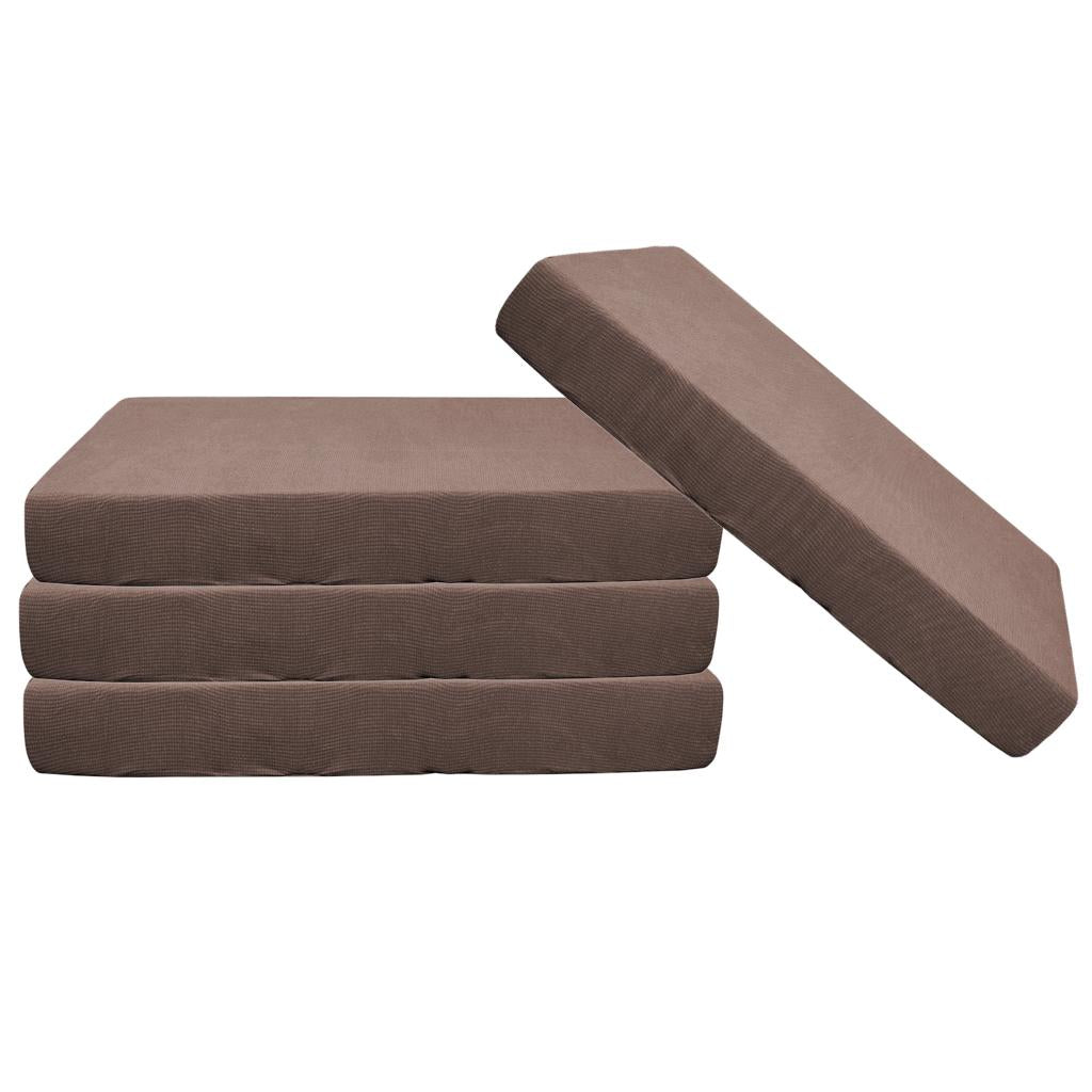 2/3/4pcs Stretch Spandex Jacquard Sofa Seat Cushion Covers Light Coffee-4pcs