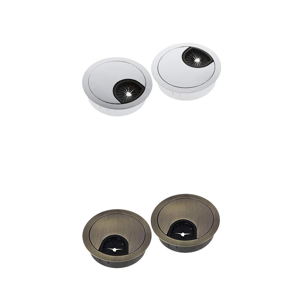 4 Pcs 50mm Computer Desk Table Grommet Cable Port Wire Hole Cover