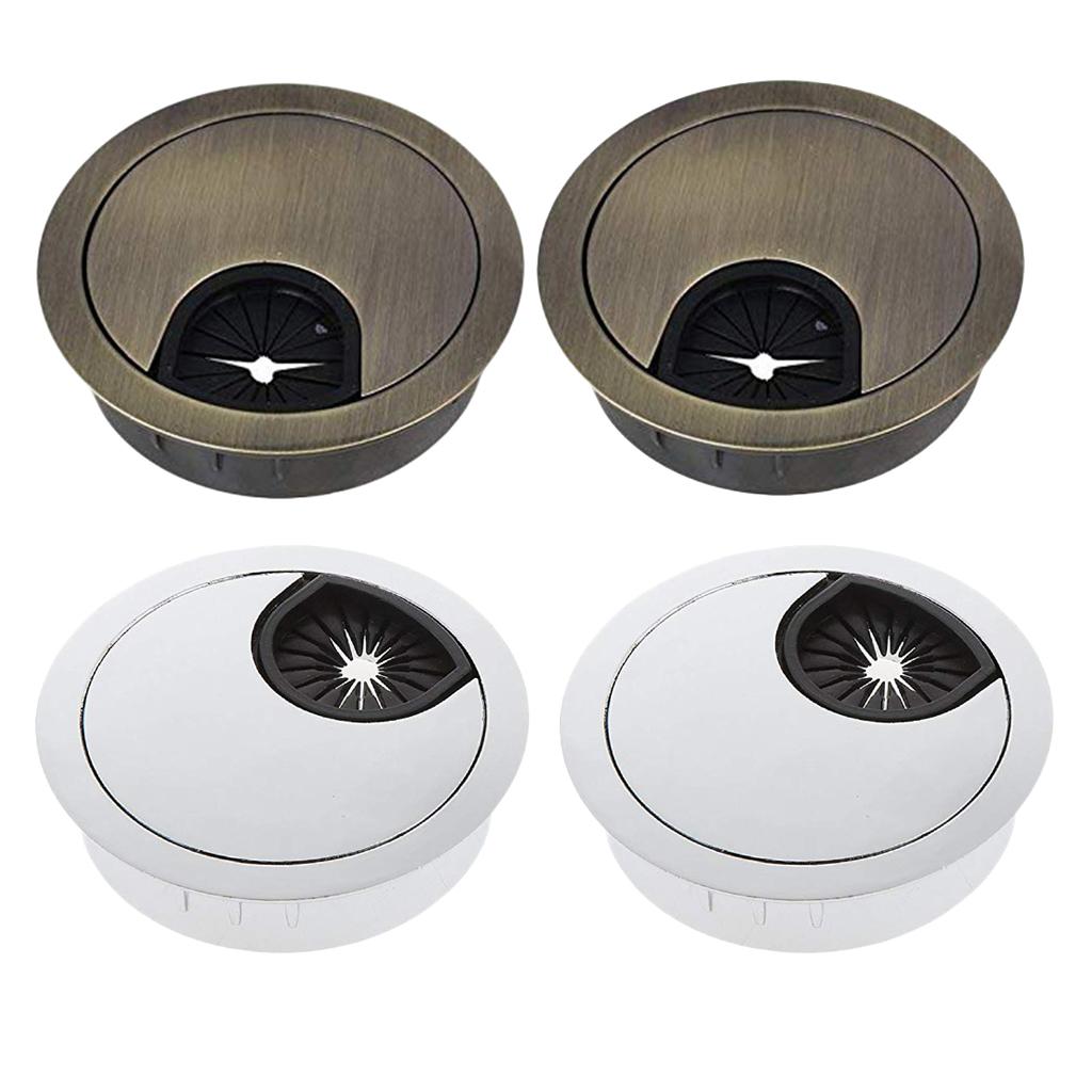 4 Pcs 50mm Computer Desk Table Grommet Cable Port Wire Hole Cover