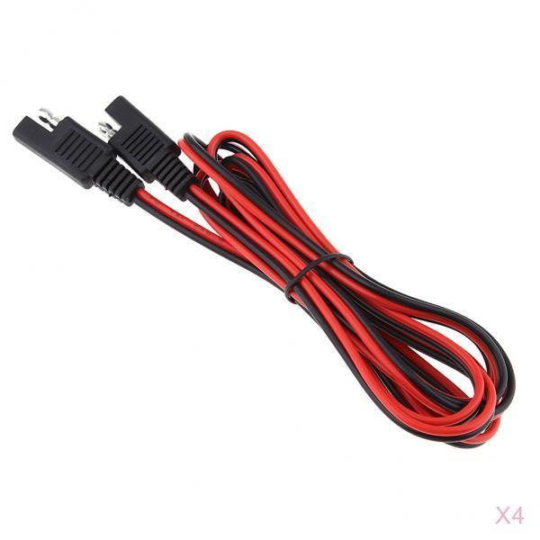 4X 18AWG DC SAE Male to Male Extension Adapter Cable, Harness Solar Battery
