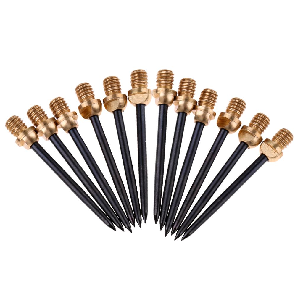 12 Pieces Harrows Darts Steel Tips Conversion Dart Tip Points 2BA Black