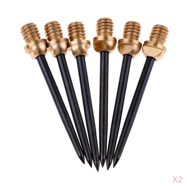 12 Pieces Harrows Darts Steel Tips Conversion Dart Tip Points 2BA Black