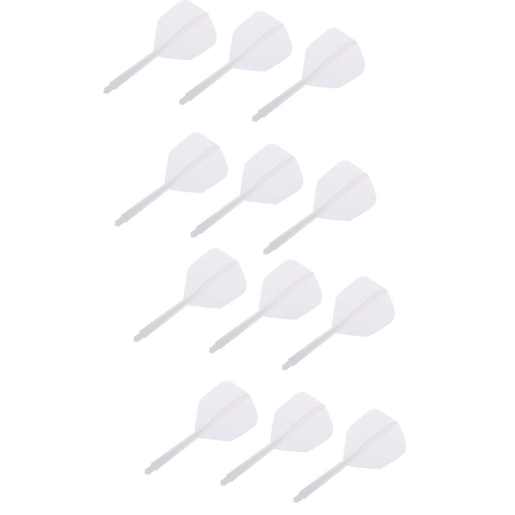 12Piece Transparent 2BA Thread Dart Shafts and Dart Flights Connection White
