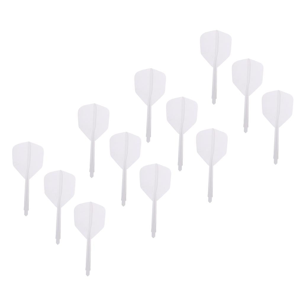 12Piece Transparent 2BA Thread Dart Shafts and Dart Flights Connection White