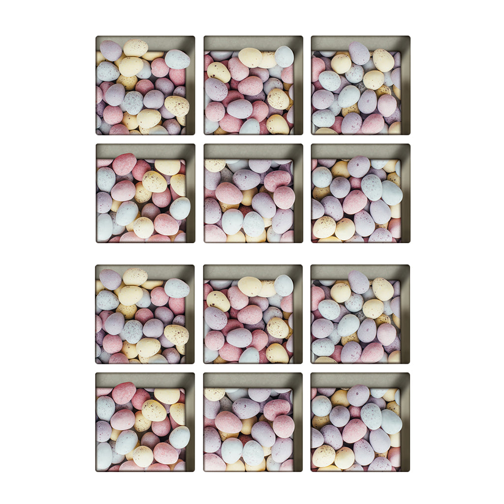 12pcs 3D Effect Non Slip and Waterproof Bathtub Sticker Stone Pattern