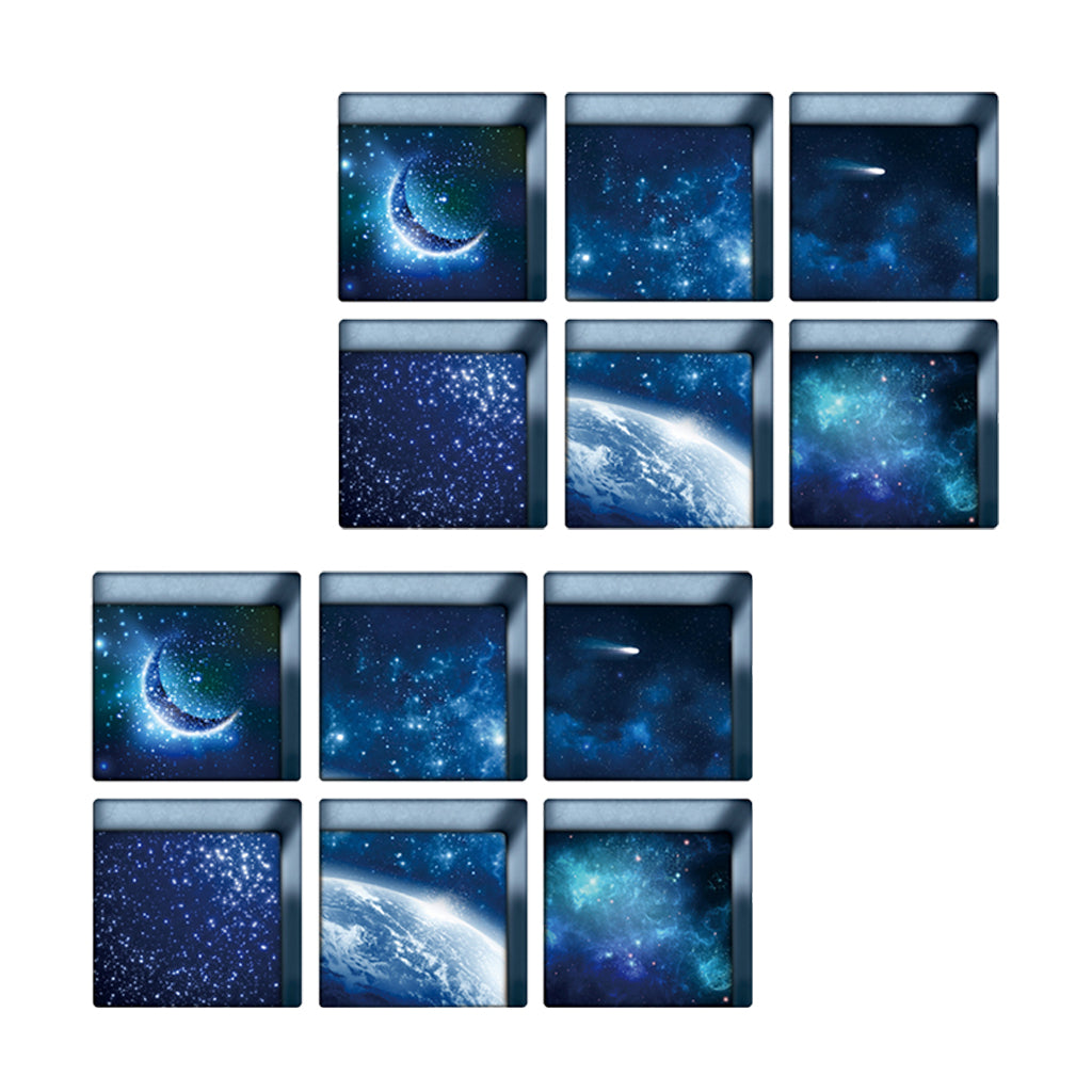 12PCS 3D Effect Anti-slip Bathtub Stickers Safety Bath Shower Treads