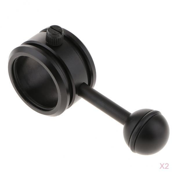 2xDiving Underwater Photography Flashlight Bracket Arm Clip Ball Joint Mount