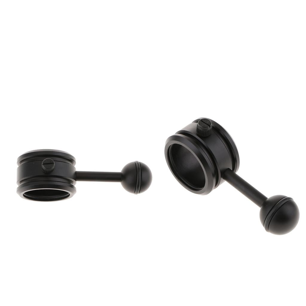 2xDiving Underwater Photography Flashlight Bracket Arm Clip Ball Joint Mount