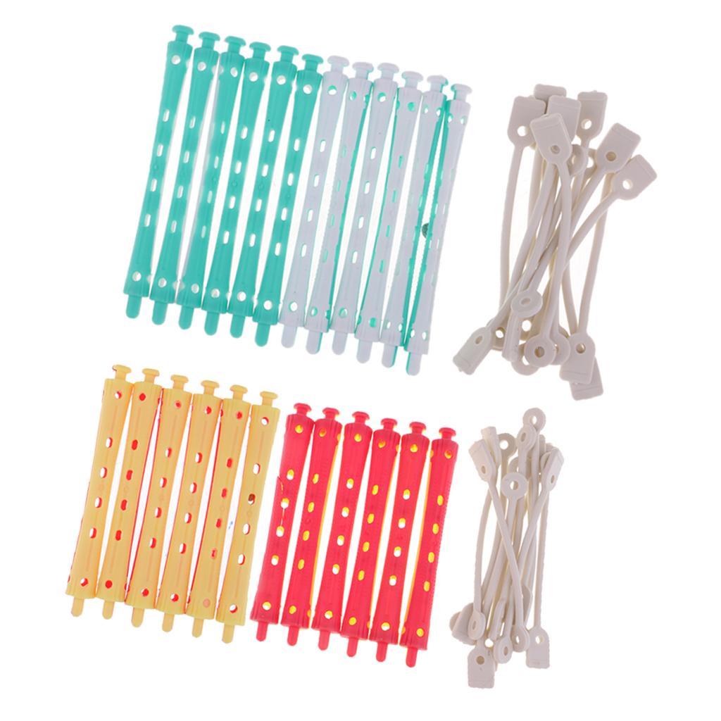 24 Pieces Hair Curler Clamps Hairdreser Perm Rods Hair Styling DIY Tools