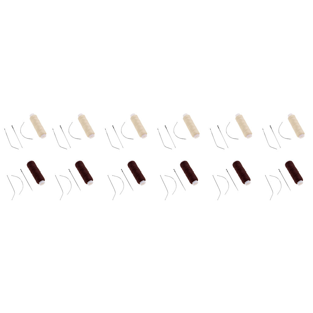 12pcs Cotton Hair Track Weft Weaving Sew Decor Thread for Hair Extensions
