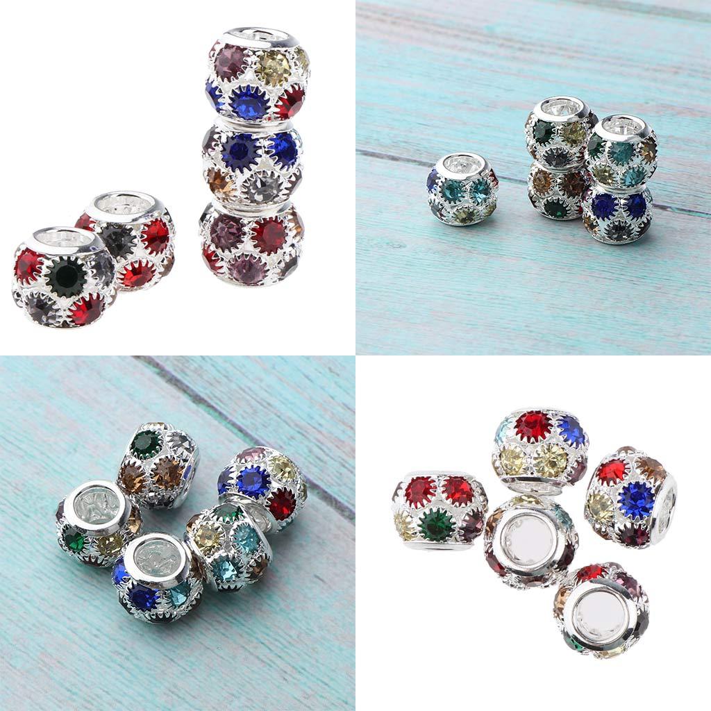 10pcs Dreadlock Hair Beads Hair Braid Pins Rings Cuff Clips Jewelry Colorful