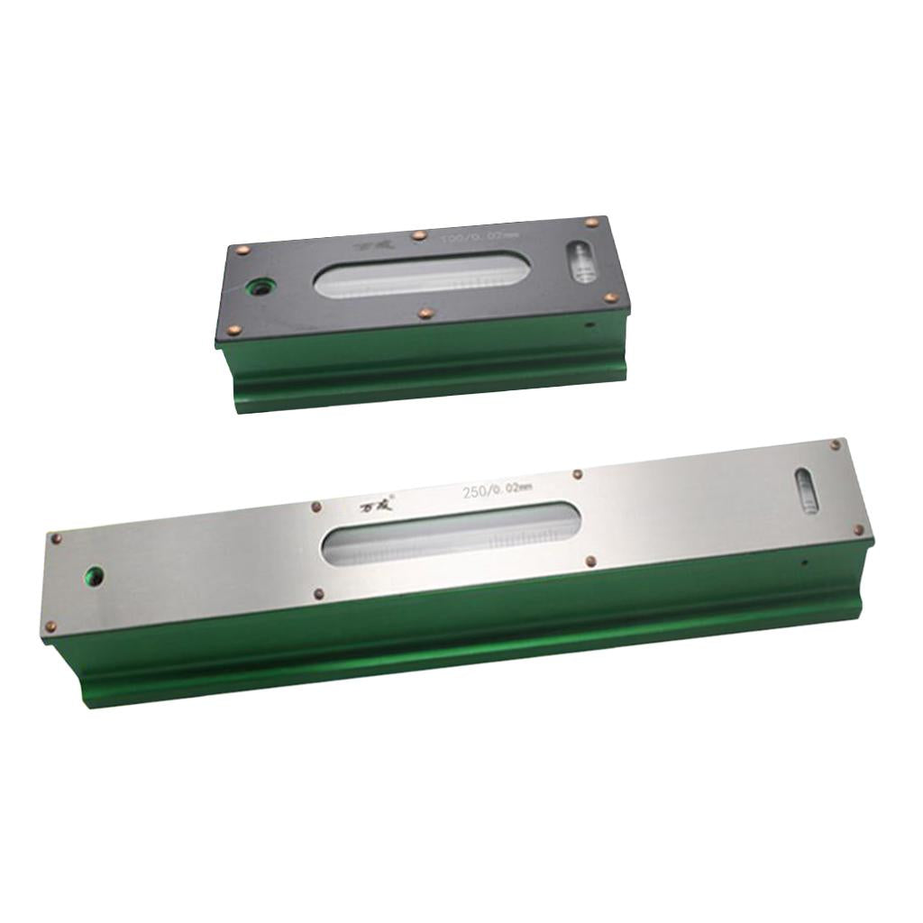2 Pieces High Precision 0.02mm Bar Level Engineers, Carbon Steel 100mm 250mm