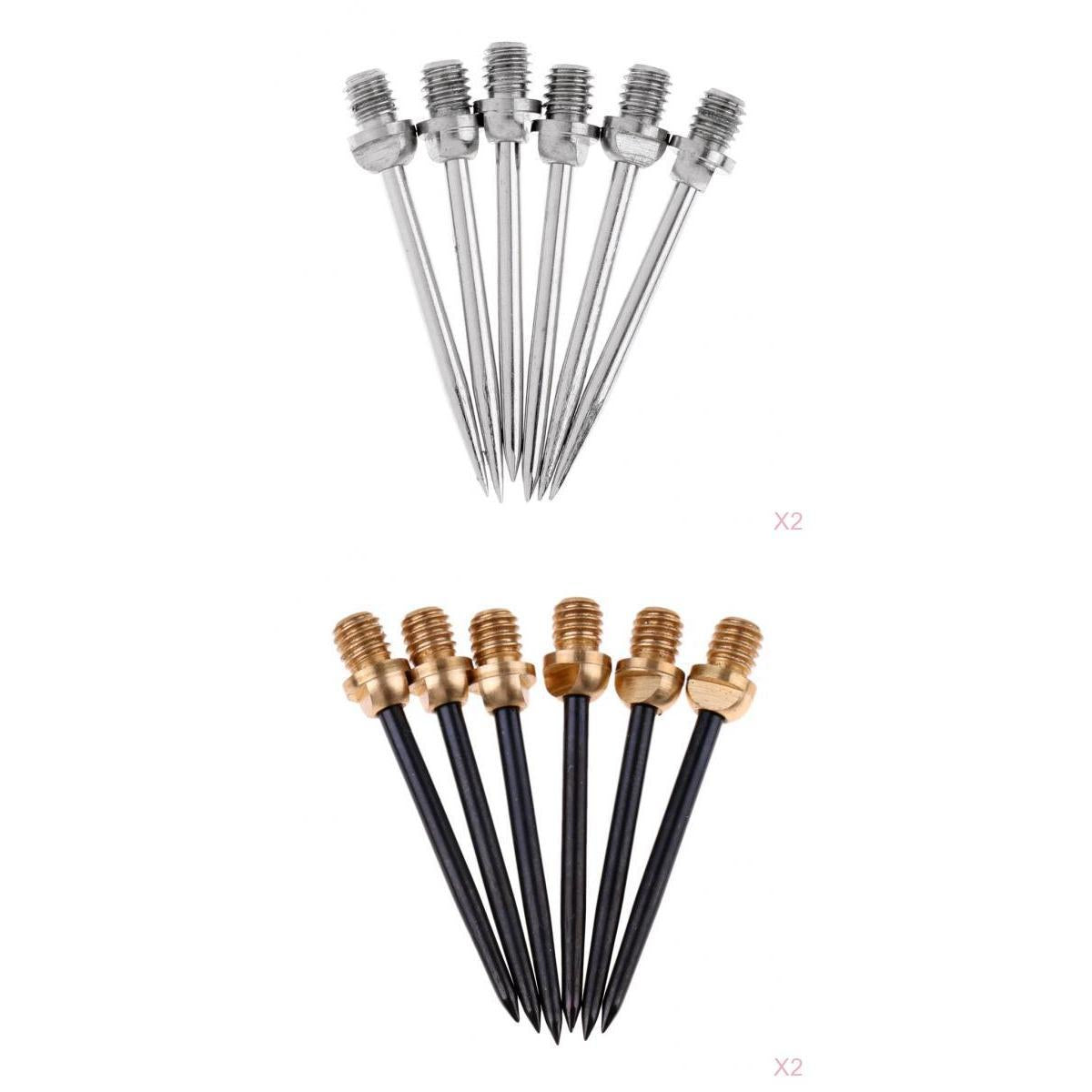 24pcs Harrows Darts Steel Tips Conversion Dart Tip Points 2BA Black & White