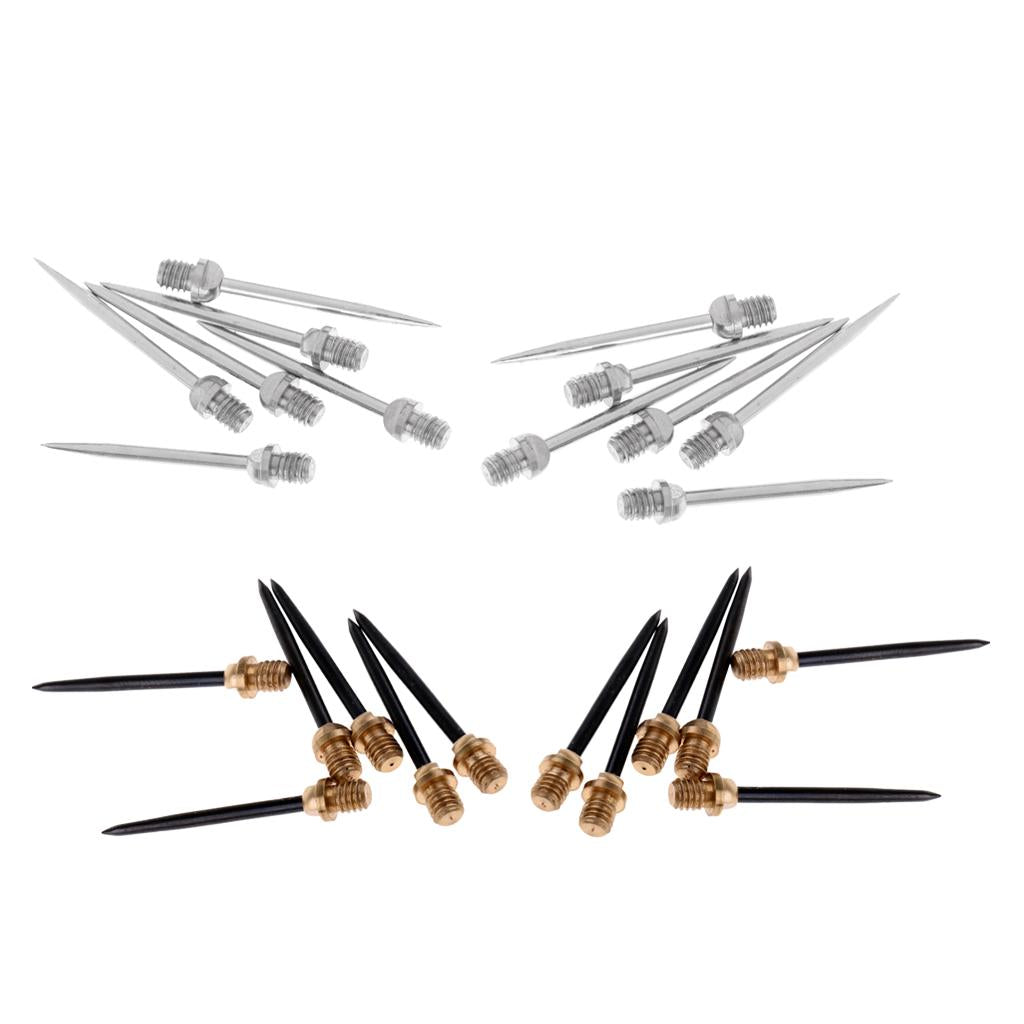 24pcs Harrows Darts Steel Tips Conversion Dart Tip Points 2BA Black & White