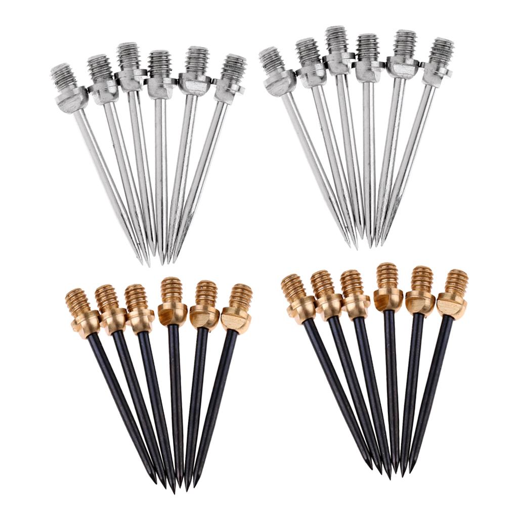 24pcs Harrows Darts Steel Tips Conversion Dart Tip Points 2BA Black & White