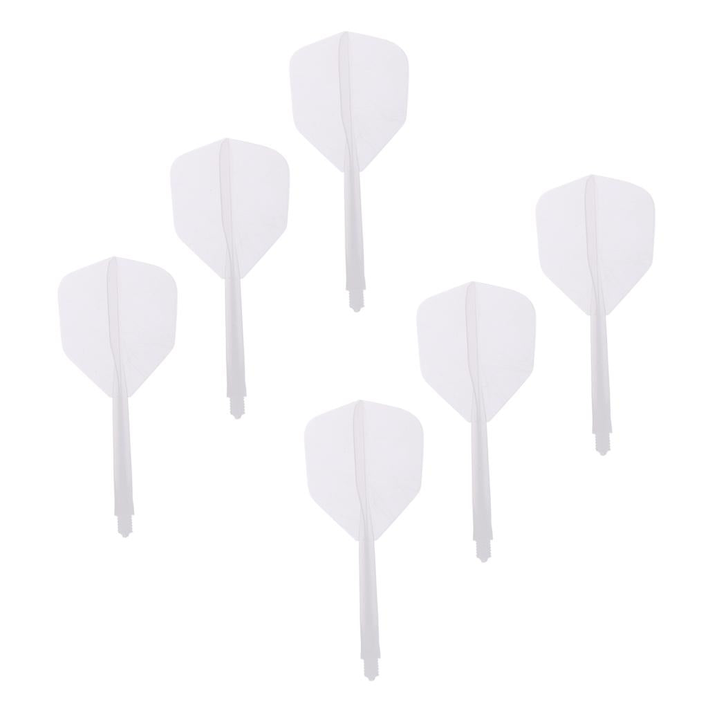 24x Transparent 2BA Thread Dart Shafts Dart Flights Connection White & Black
