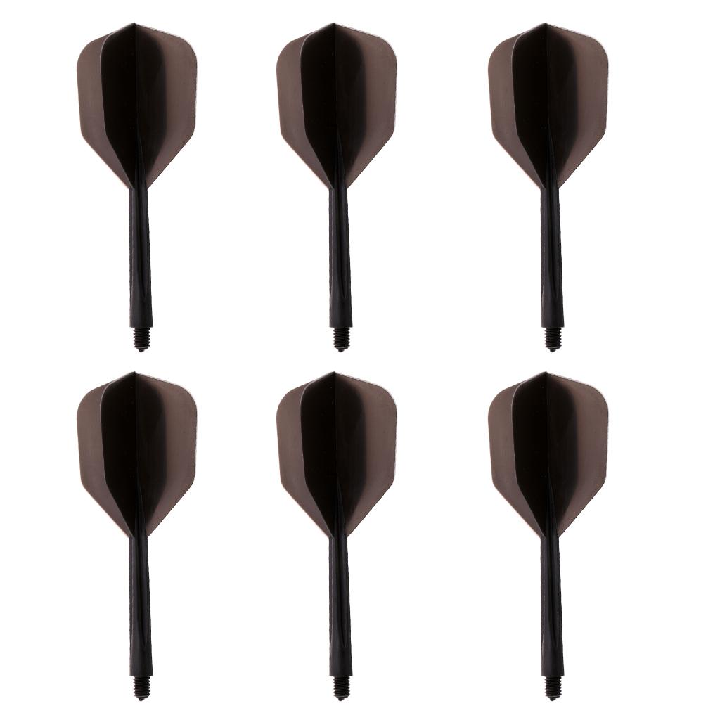 24x Transparent 2BA Thread Dart Shafts Dart Flights Connection White & Black