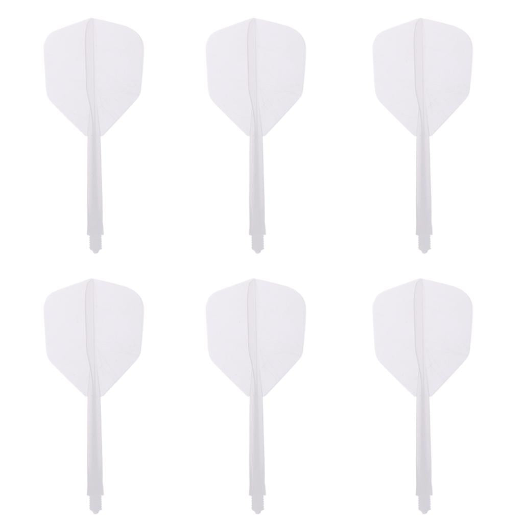 24x Transparent 2BA Thread Dart Shafts Dart Flights Connection White & Black