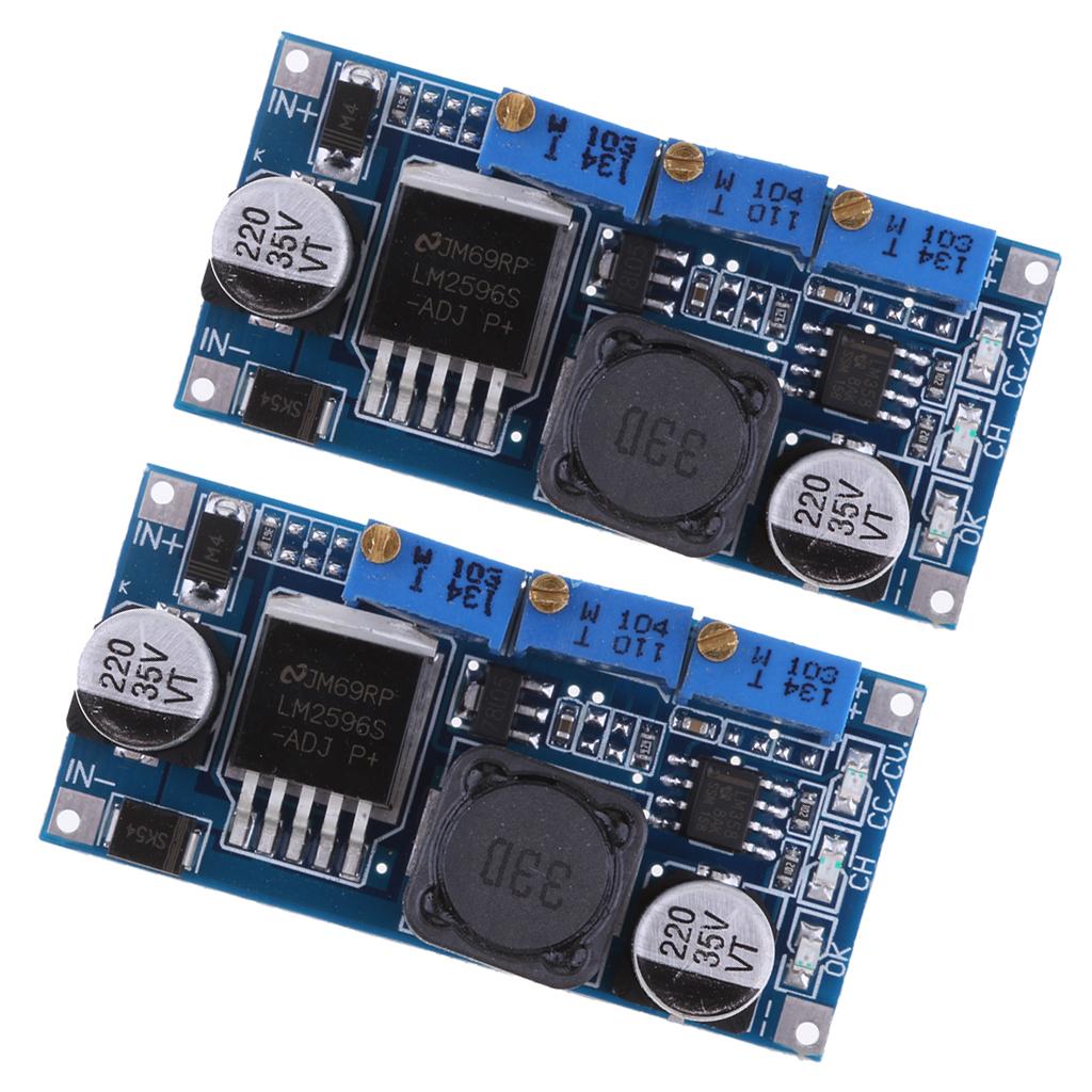 2x DC-DC LM2596 Adjustable Power Supply CC-CV Module LED Regulator