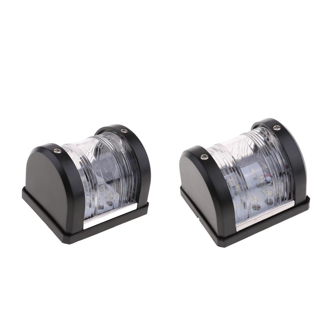 2pcs Waterproof Mini Boat Masthead/Stern White LED Navigation Light 12V 2NM