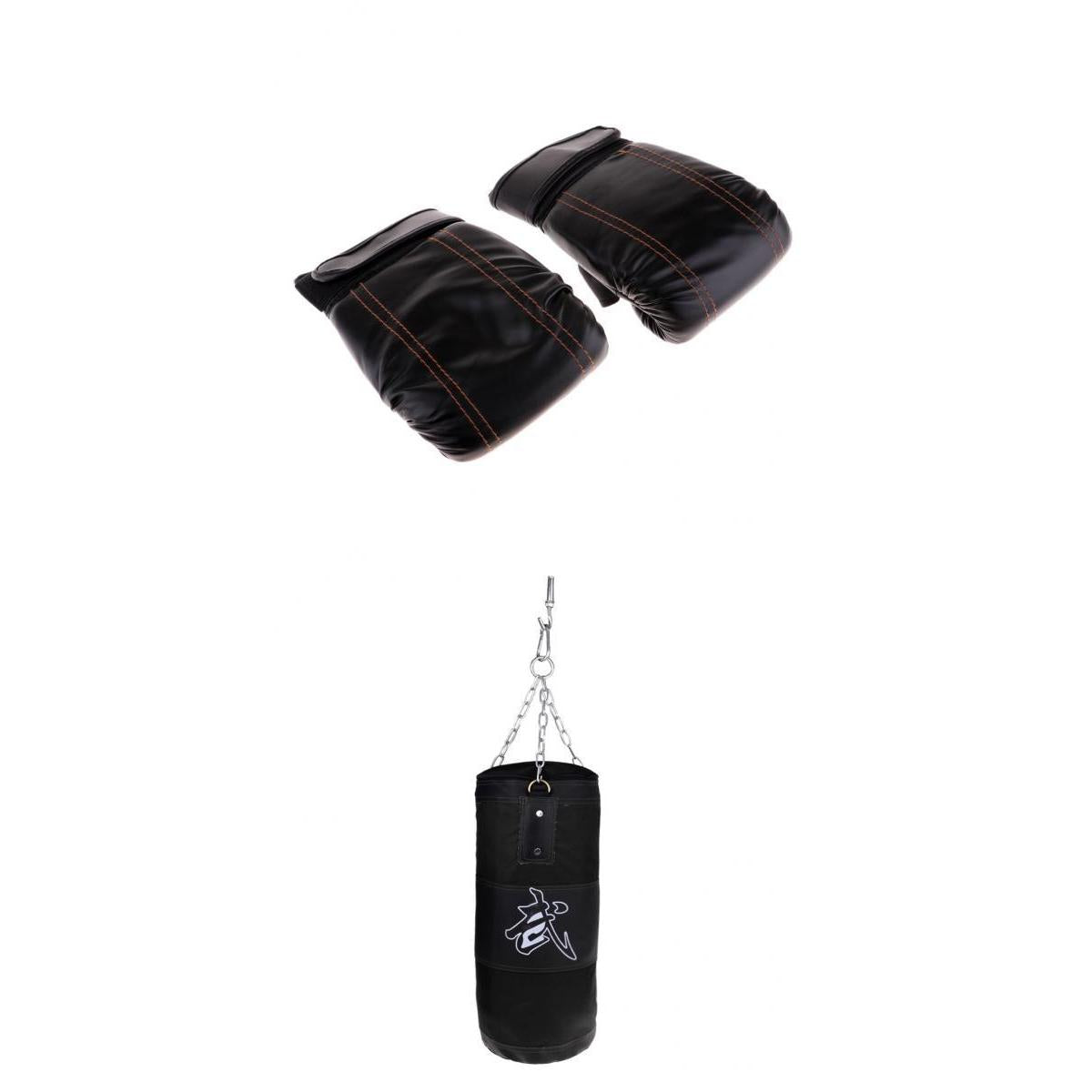 Canvas Empty Fitness Kickboxing Punching Bag With PU Leather Boxing Gloves