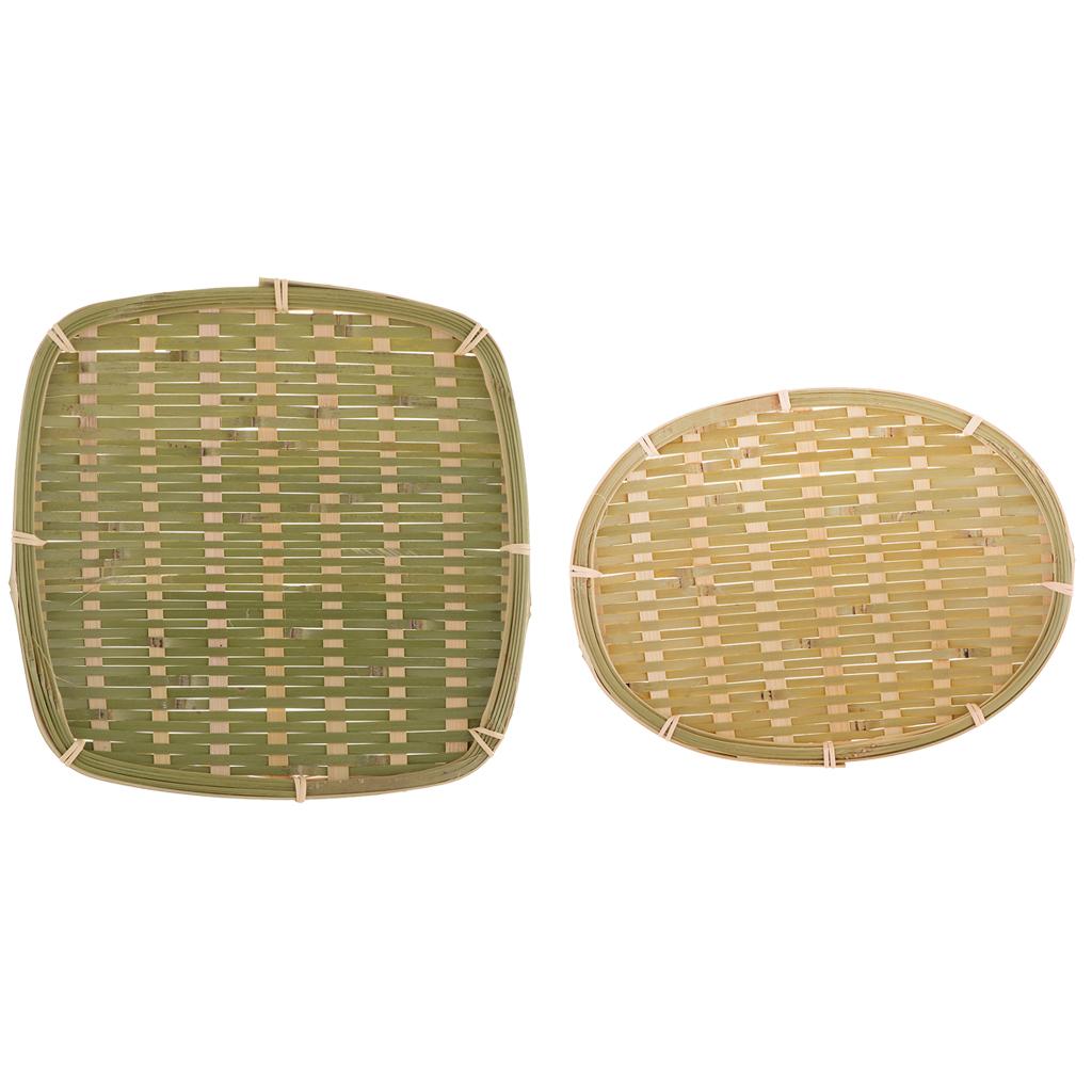 2Pack Creative Bamboo Food Serving Tray for Dinning Table
