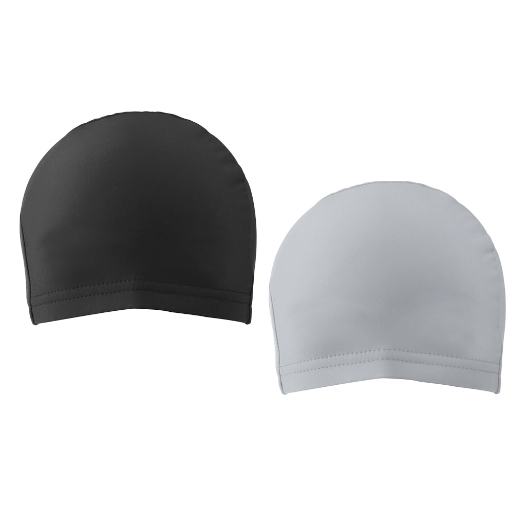 2x Skull Cap Helmet Liner Beanie for Cycling Swimming Bathing Black & Gray