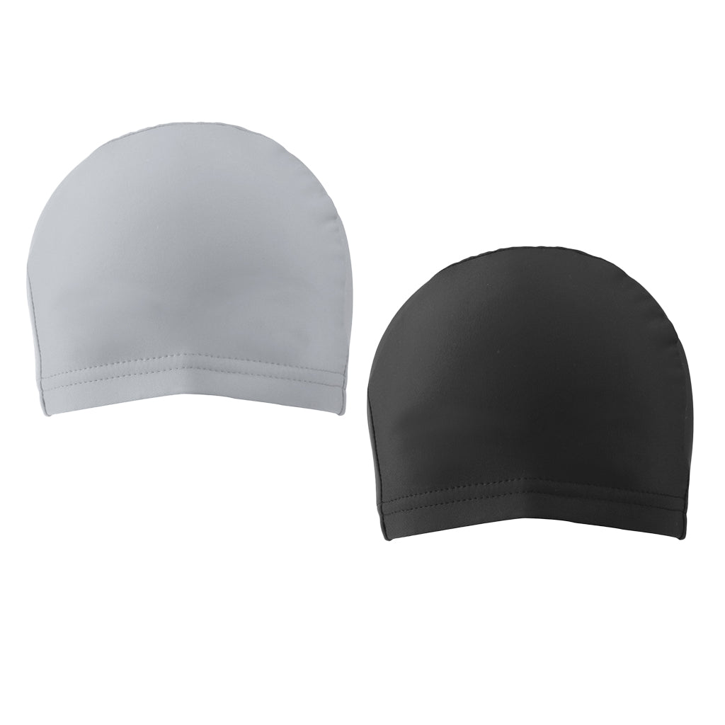 2x Skull Cap Helmet Liner Beanie for Cycling Swimming Bathing Black & Gray