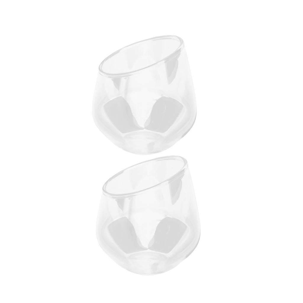 2xCreative Stemless Wine Glass Cup Tumblers 500ml