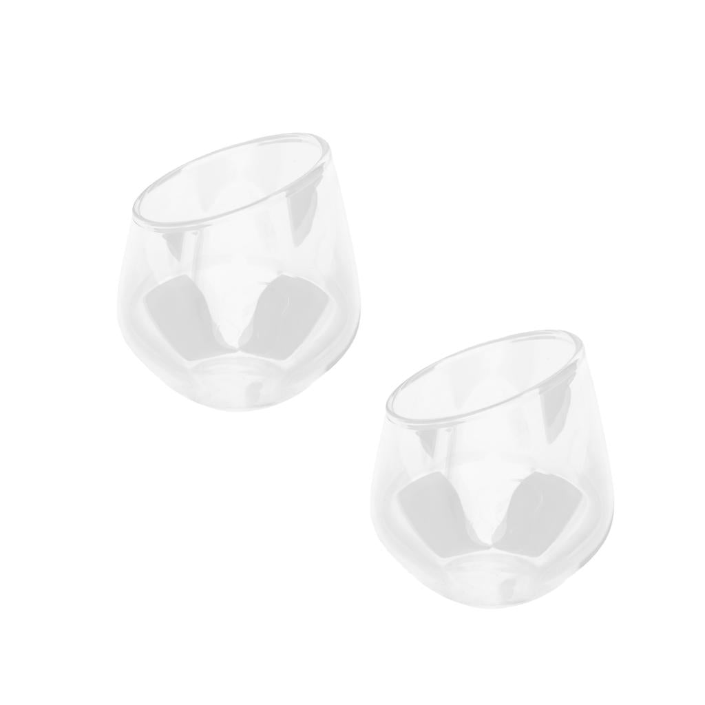 2xCreative Stemless Wine Glass Cup Tumblers 500ml