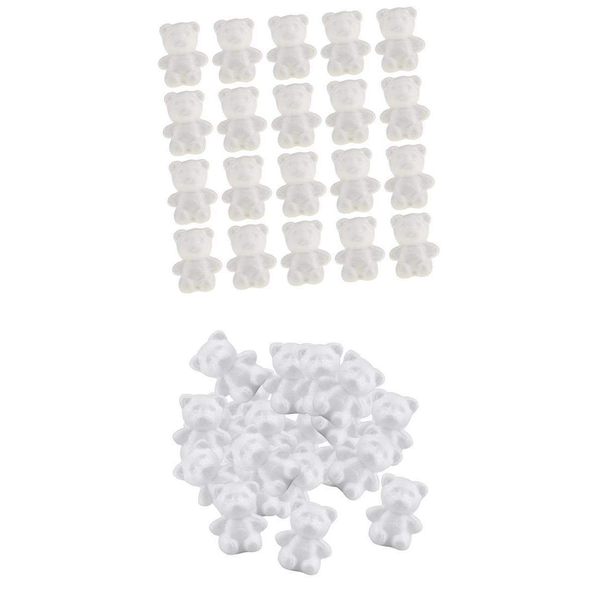 40Pcs Bear Shaped Modelling Foam Creative DIY Kids Painting Crafts