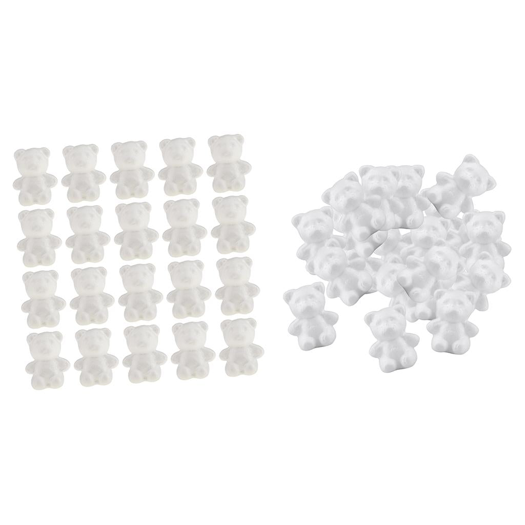 40Pcs Bear Shaped Modelling Foam Creative DIY Kids Painting Crafts