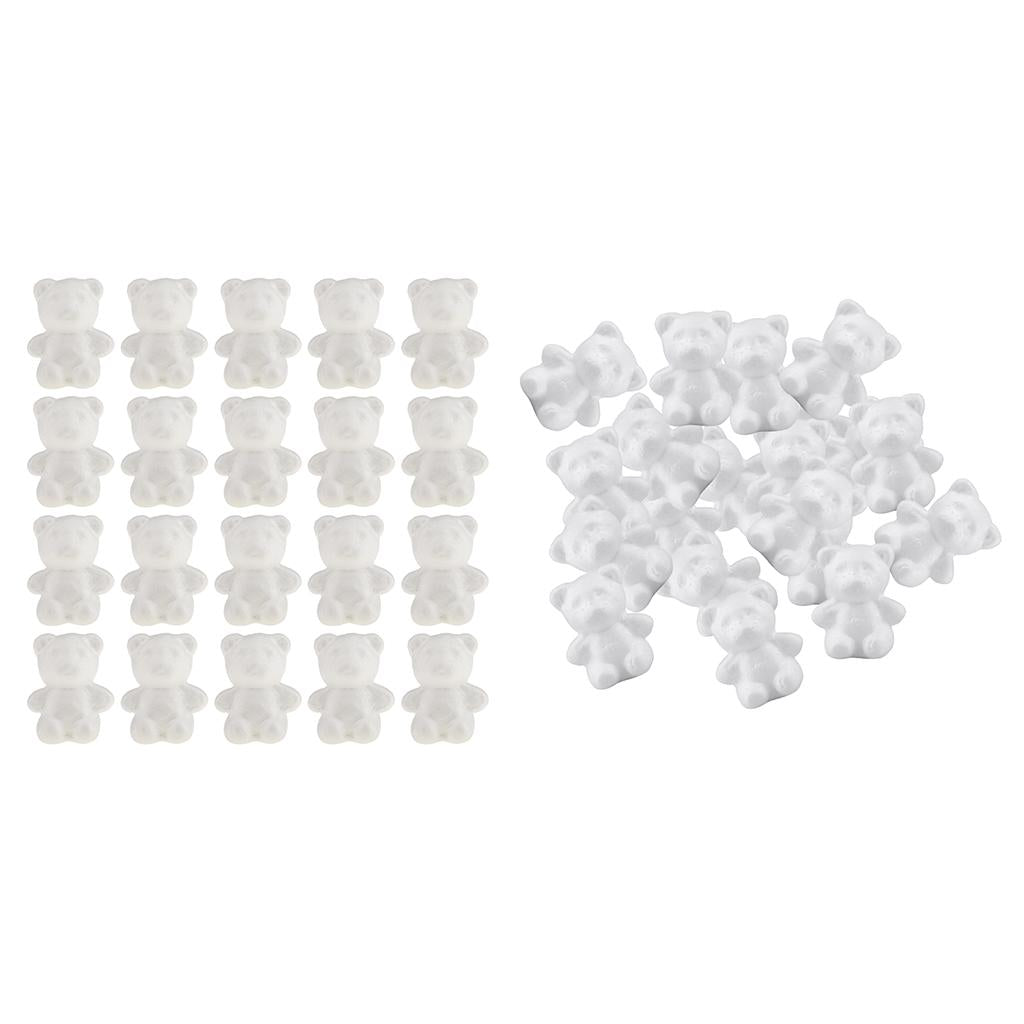40Pcs Bear Shaped Modelling Foam Creative DIY Kids Painting Crafts