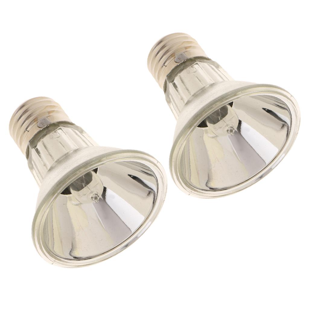 2pcs E27 Reptile Halogen Spotlight Full Spectrum UVA UVB Heating Light 25W