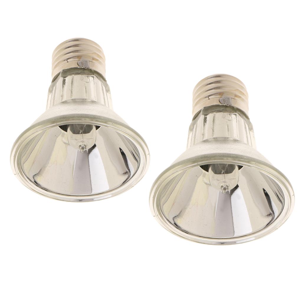 2pcs E27 Reptile Halogen Spotlight Full Spectrum UVA UVB Heating Light 25W