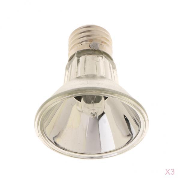 3pcs E27 Reptile Halogen Spotlight Full Spectrum UVA UVB Heating Light 25W