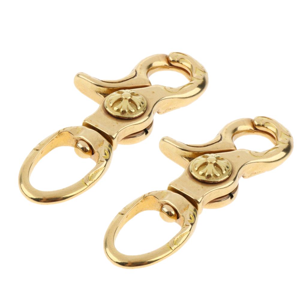 2x Lobster Clasp Hook Keychain Swivel Trigger Snap Hook Buckle Finding 12mm