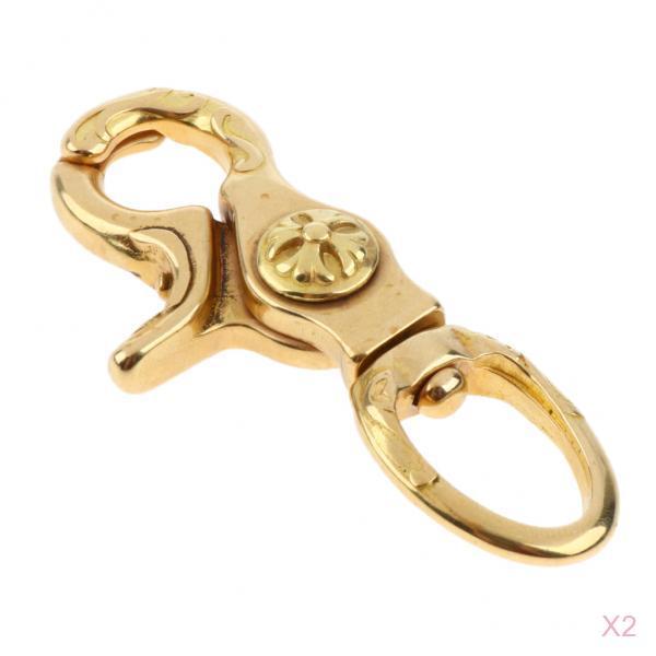 2x Lobster Clasp Hook Keychain Swivel Trigger Snap Hook Buckle Finding 12mm